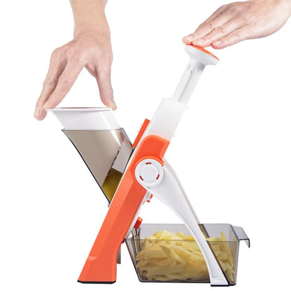 Adjustable Mandoline Slicer Stainless Steel Vegetable Slicer Julienne Safe Vegetable Dicer Onion Carrot Slicer