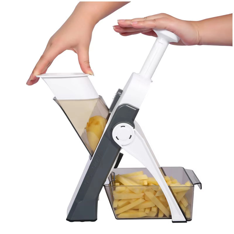 Adjustable Mandoline Slicer Stainless Steel Vegetable Slicer Julienne Safe Vegetable Dicer Onion Carrot Slicer