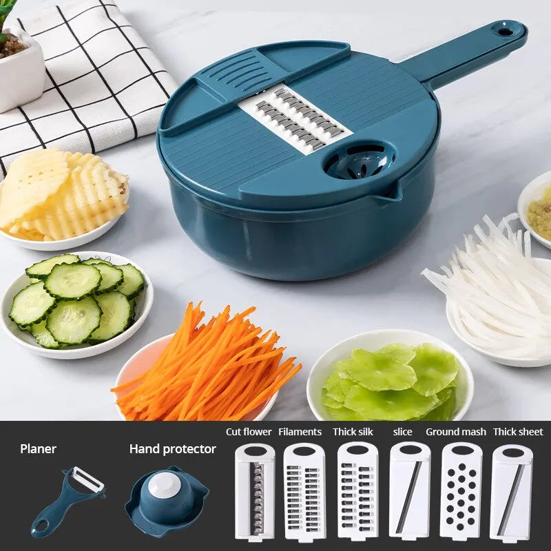 1Pc Green/Blue/Pink Manually Cut Shred Grater Salad Vegetable Chopper Carrots Potatoes for Kitchen Convenience Vegetable Tools